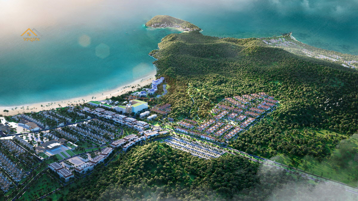 Phối cảnh tổng thể dự &aacute;n biệt thự Sun Tropical Village Ph&uacute; Quốc hướng ra Mũi &Ocirc;ng Đội